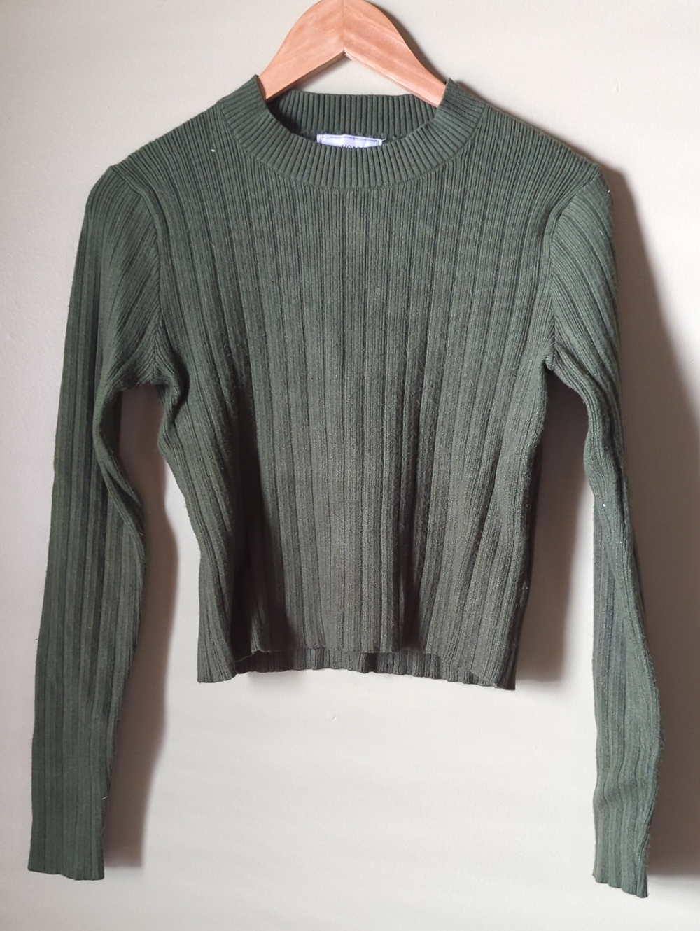 RIHOAS Kelly Green Ribbed Crew Neck Sweater - Picture 1 of 2